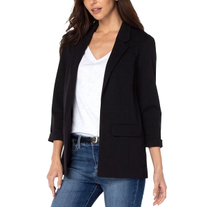 Women's Liverpool Los Angeles Boyfriend Short Blazer Petite XSmall Petite Black
