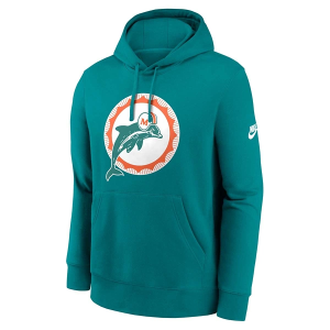 Miami Dolphins Nike Club Logo Hoodie Large Light Blue