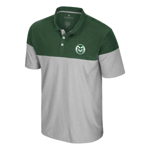Colorado State Rams Colosseum Mac Colorblock Polo Large Ash