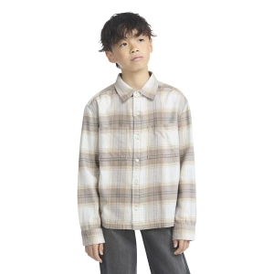 Kids' abercrombie kids Traditional Long Sleeve Flannel 13/14 Jet Stream