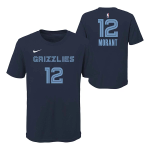 Kids' Memphis Grizzlies Ja Morant Name & Number Nike T-Shirt Small Navy