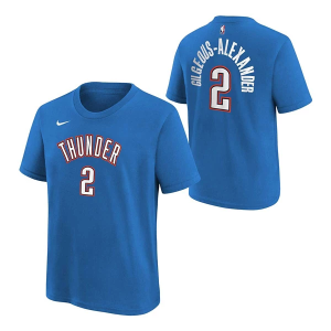 Kids' Oklahoma City Thunder Shai Gilgeous-Alexander #2 Icon Edition Name & Number Nike T-Shirt XLarge Blue