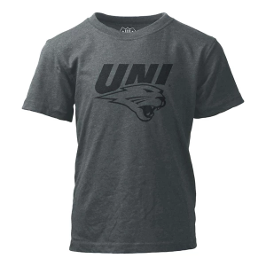 Northern Iowa Panthers Wes and Willy Blackout Kids' T-Shirt Large Castlerock