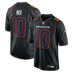 Denver Broncos Bo Nix #10 Nike Chase Game Jersey Large Black