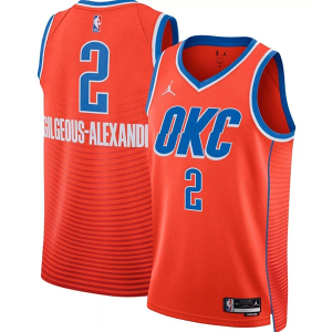 Oklahoma City Thunder Shai Gilgeous-Alexander #2 Nike Statement Jersey XLarge Orange