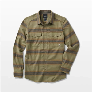 Men's 5.11 Austin Flannel Check Long Sleeve Button Up Shirt Medium Tank Green Stripe