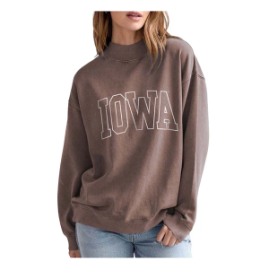 Iowa Hawkeyes Chicka-D Women's Crew Large Chocolate