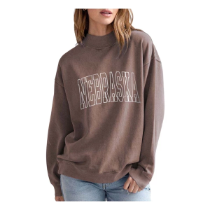 Nebraska Cornhuskers Chicka-D Women's Crew Medium Chocolate