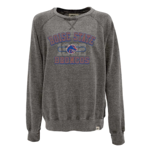 Boise State Broncos Blue 84 Women's Crew Small Charcoal