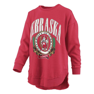 Nebraska Cornhuskers Pressbox Women's Crew XLarge Red