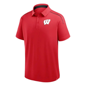 Wisconsin Badgers Fanatics Defender Polo Large Red