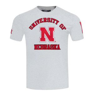 Nebraska Cornhuskers Pro Standard Classic Stack Logo T-Shirt Small Heather Grey