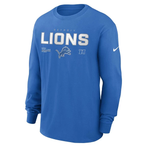 Detroit Lions Nike Essential Heavy M90 Long Sleeve T-Shirt XLarge Blue