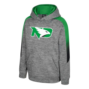 North Dakota Fighting Hawks Colosseum Kids Hoodie Medium Grey Heather