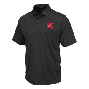Nebraska Cornhuskers Eternal Fortune Fashion Birdseye Polo XLarge Tall Black