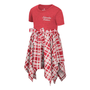 Colosseum Toddler Nebraska Cornhuskers Marceline Plaid Dress