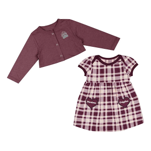 Colosseum Baby Montana Grizzlies Marceline Plaid Dress