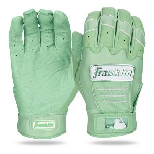 Boys,Girls Franklin MLB CFX Pro Hi-Lite Pro Baseball Batting Gloves Mint Medium
