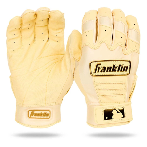 Boys,Girls Franklin MLB CFX Pro Baseball Batting Gloves Vanilla/Gold Large