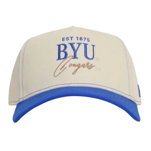 BYU Cougars NO RIVALS Vintage Adjustable Hat One Size Cream/Royal