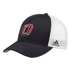 Omaha Mavericks adidas Stuctured Mesh Adjustable Hat One Size Black