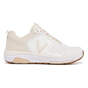 Women's Vionic Walk Strider Sneakers 8.5 Wide White & Cream Leather
