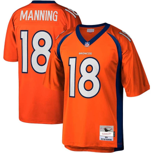 Denver Broncos Peyton Manning Mitchell and Ness 2015 Home Legacy Jersey Medium Orange