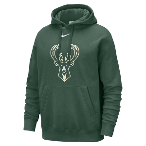 Milwaukee Bucks Nike Club Logo Hoodie Large Fir