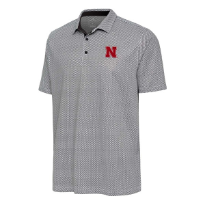 Nebraska Cornhuskers Antigua Intersect Polo Large Black/White