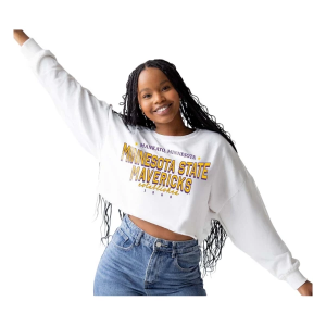 Minnesota State Mavericks Gameday Social Women's Dundream Crop Small White