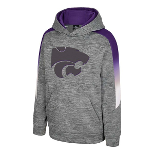 Kansas State Wildcats Colosseum Kids Hoodie XLarge Grey Heather