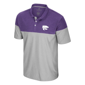 Kansas State Wildcats Colosseum Mac Colorblock Polo 3XLarge Ash