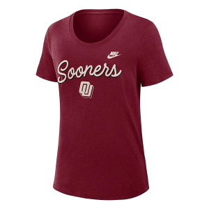 Oklahoma Sooners Nike Women's Legacy Slub T-Shirt XSmall Crimson