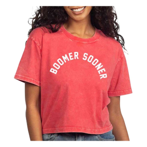 Oklahoma Sooners Chicka-D Women's Short and Sweet T-Shirt Large Cardinal
