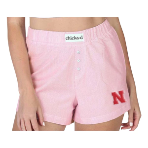 Nebraska Cornhuskers Chicka-D Women's PJ Boxer Shorts Large Cardinal