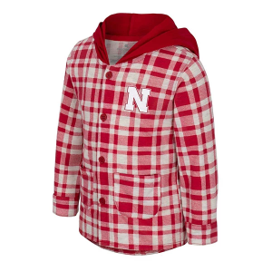 Colosseum Toddler Nebraska Cornhuskers BMO Plaid Button Up