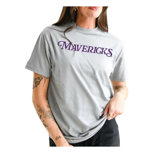 Minnesota State Mavericks Gameday Social Women's Rafaella Cuff T-Shirt Small Heather Grey