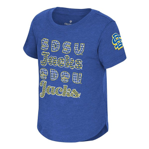 South Dakota State Jackrabbits Colosseum Girls' Flame Princess Toddler T-Shirt 2T Royal