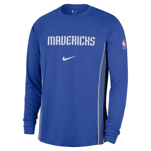 Dallas Mavericks Courtside Game Nike Long Sleeve T-Shirt Small Royal