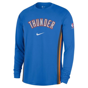Oklahoma City Thunder Courtside Game Nike Long Sleeve T-Shirt Small Blue