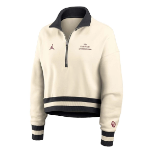 Oklahoma Sooners Nike Women's Legacy 1/4 Zip XLarge Natural