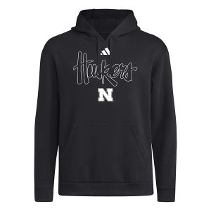 Nebraska Cornhuskers adidas Hoodie 2XLarge Black