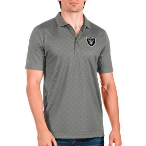 Las Vegas Raiders Antigua Spark Polo 5XLarge Steel Multi