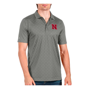 Nebraska Cornhuskers Antigua Spark Polo 5XLarge Steel