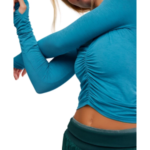 Women's FP Movement Tempo Ruched Long Sleeve T-Shirt XLarge Blue