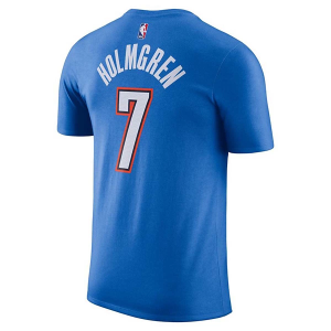 Oklahoma City Thunder Chet Holmgren #7 Name & Number Nike T-Shirt Large Royal