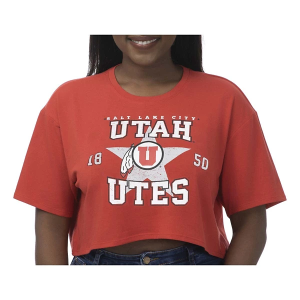 Utah Utes ZooZatZ Women's Box Strong Crop Medium Red