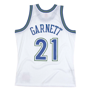 Minnesota Timberwolves Kevin Garnett #21 Mitchell and Ness '95-'96 Swingman Jersey Medium White