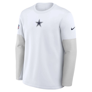 Dallas Cowboys Nike 2025 Sideline Coaches Crewneck XLarge White