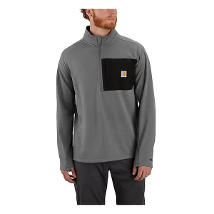 Men's Carhartt Force Relaxed Fit Mock Neck Half-Zip 1/2 Zip Pullover 2XLarge Steel